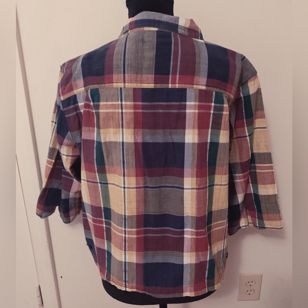 Lemon Grass Plaid Short sleeve Top - Picture 4 of 9